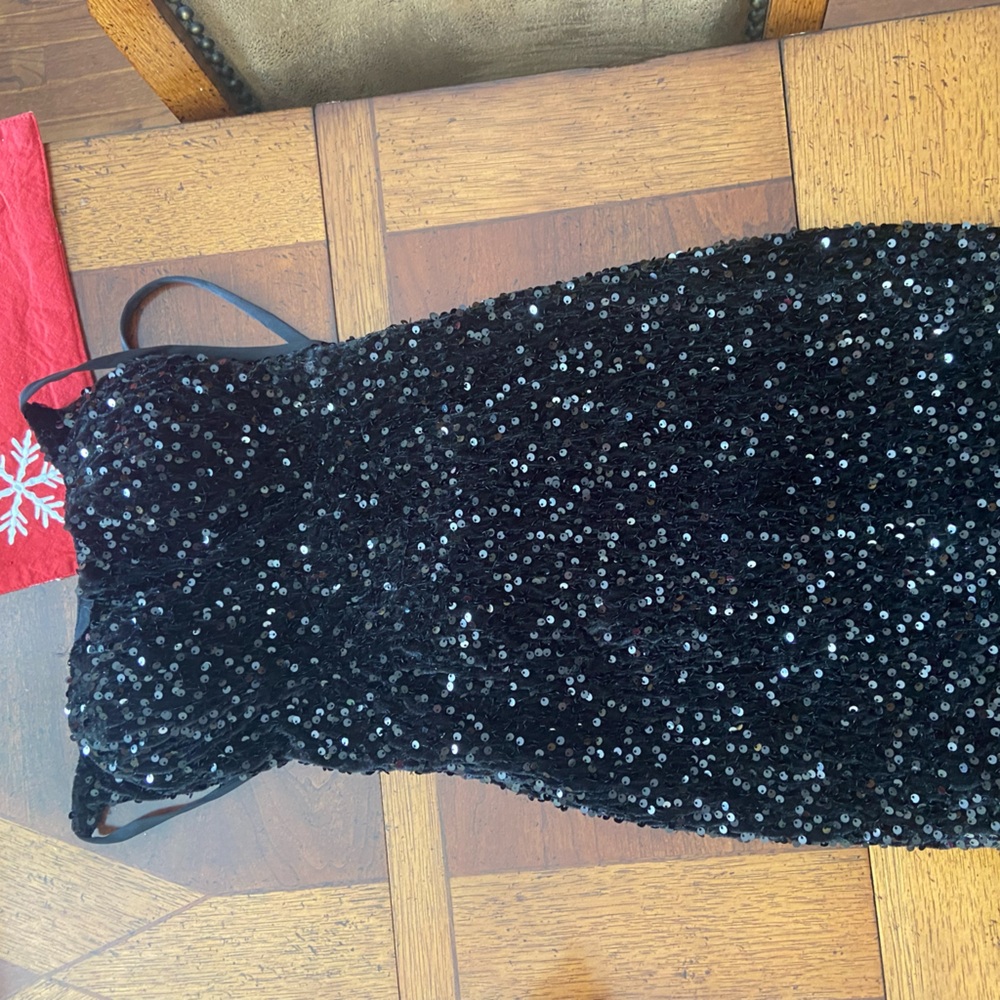 Amazon Black Sequin Midi Dress